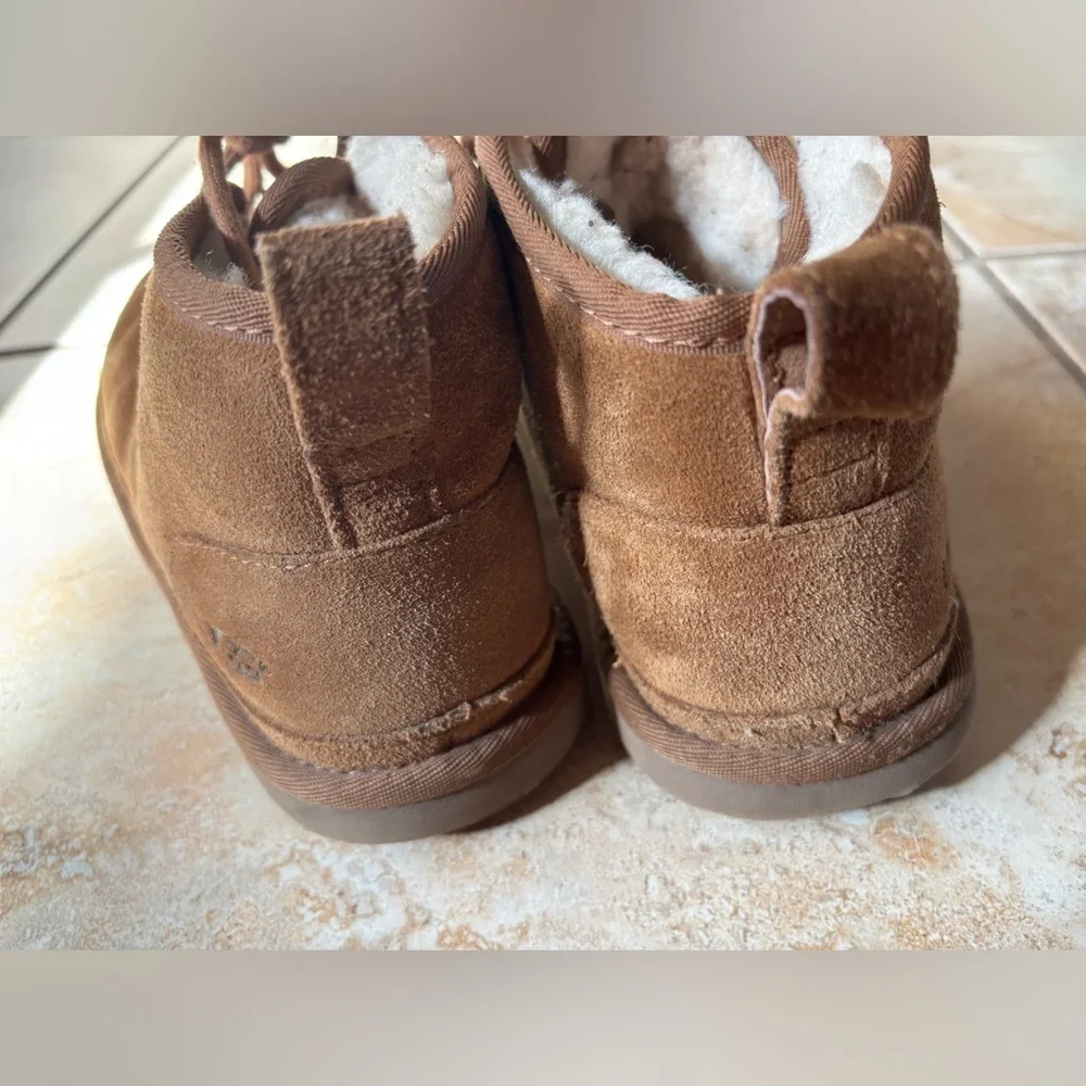 UGG Chestnut Neumel Suede Lace-Up Ankle Boots